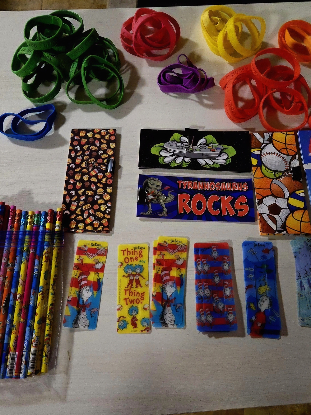 Massive School & Party Favor Bundle-Dr. Seuss Pencils, Bookmarks & Bracelets